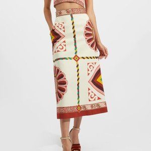 $590 NWT La DoubleJ Baia Skirt Macro Tiles